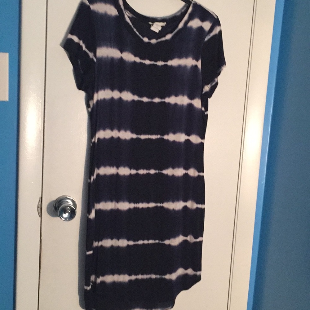 Blue and White Dress